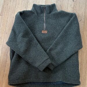 Men's Olive Quarter-Zip Fleece Pullover